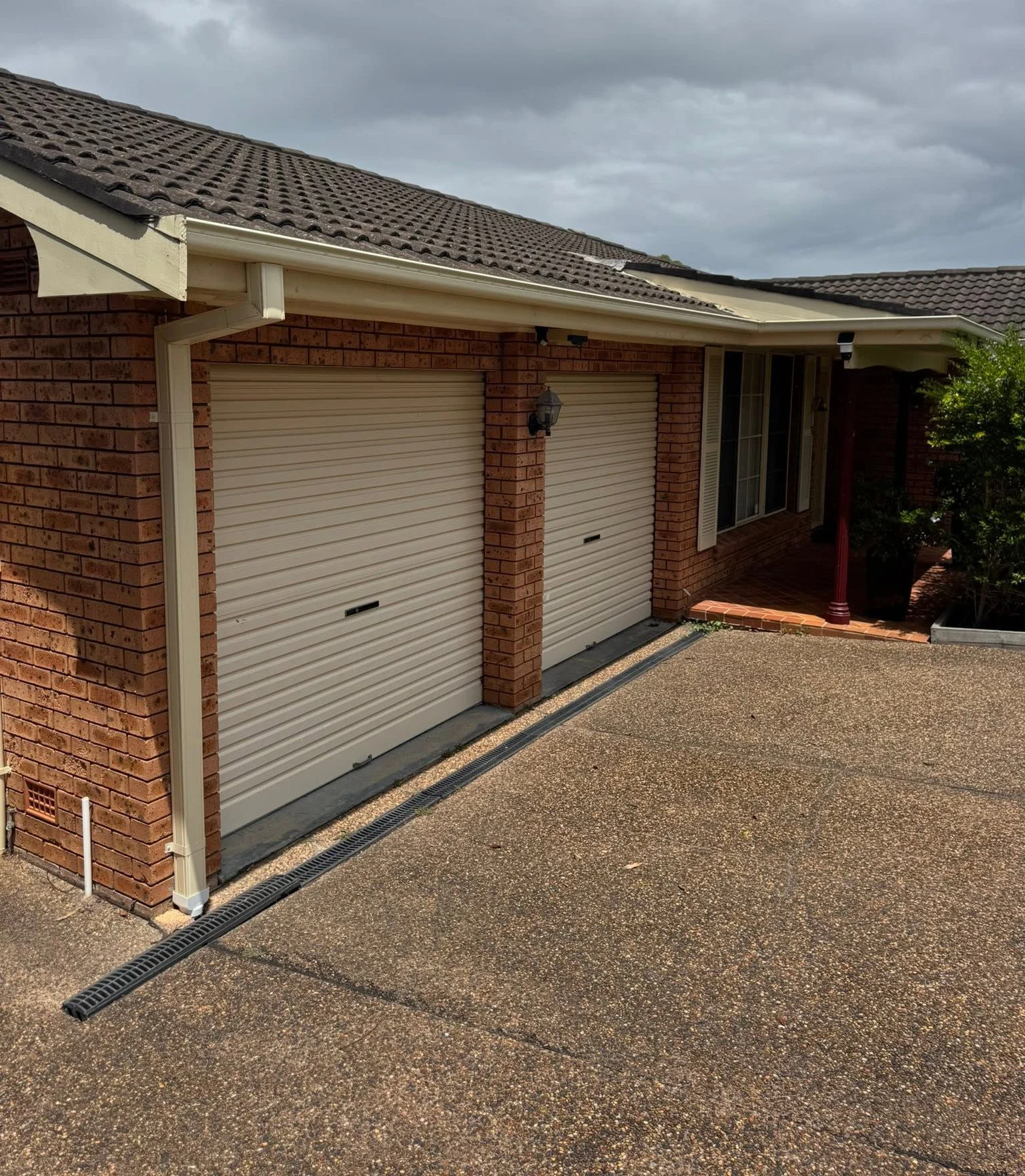Rusted guttering replaced with aluminium on a Narara house